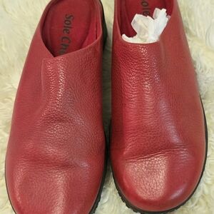 Sole Society Red Leather Flats